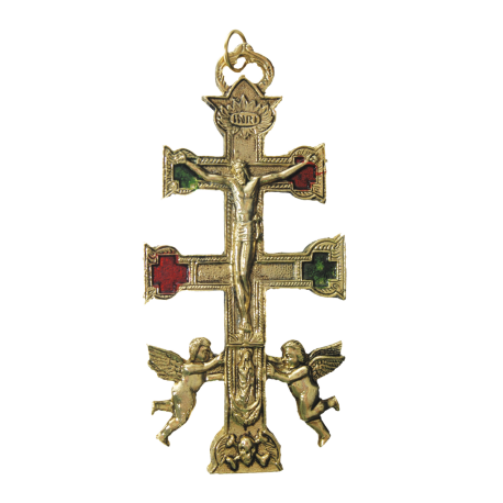 CRUZ DE CARAVACA DORADA 16,5 CM CRUZ DE CARAVACA DORADA 16,5 CM