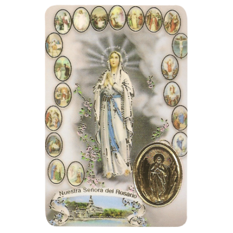 ESTAMPA MED NUESTRA SEÑORA DEL ROSARIO ESTAMPA MED NUESTRA SEÑORA DEL ROSARIO