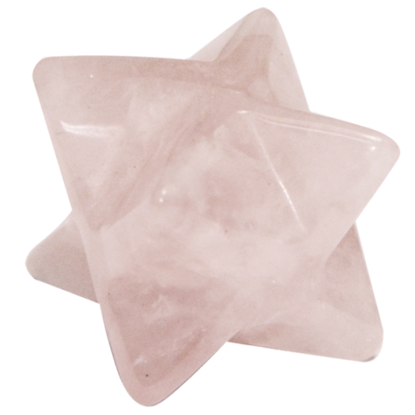 ESTRELLA MERKABA CUARZO ROSA 2CM APROX ESTRELLA MERKABA CUARZO ROSA 2CM APROX