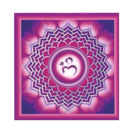 ADHESIVO CUADRADO CHAKRA SAHASRARA (UNION) 9X9CM ADHESIVO CUADRADO CHAKRA SAHASRARA (UNION) 9X9CM