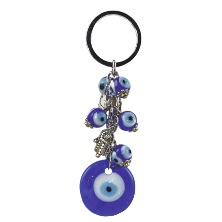 LLAVERO OJO TURCO 3CM CON MANOS DE FATIMA LLAVERO OJO TURCO 3CM CON MANOS DE FATIMA