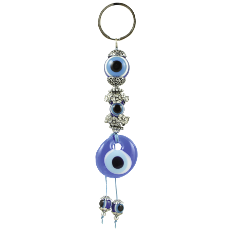 LLAVERO OJO TURCO REDONDO CON BOLA 16CM/3CM Ø LLAVERO OJO TURCO REDONDO CON BOLA 16CM/3CM Ø