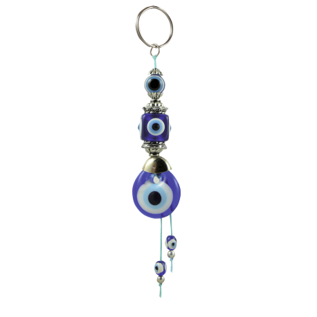 LLAVERO OJO TURCO REDONDO CON CUADRADO 13CM/2,5CMØ LLAVERO OJO TURCO REDONDO CON CUADRADO 13CM/2,5CMØ