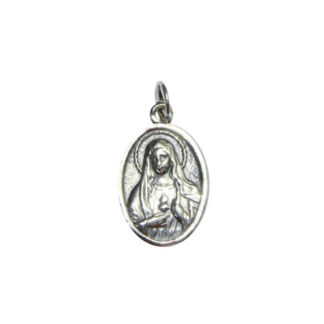 MEDALLA METAL CORAZON DE MARIA 2,2CM MEDALLA METAL CORAZON DE MARIA 2,2CM