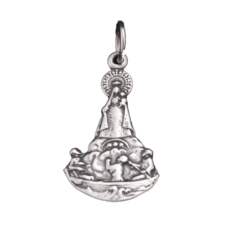 MEDALLA VIRGEN CARIDAD DEL COBRE BARCA 3CM MEDALLA VIRGEN CARIDAD DEL COBRE BARCA 3CM