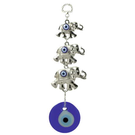 OJO TURCO CON TRES ELEFANTES 22,5 CM / 6 CM DIAMETRO OJO TURCO CON TRES ELEFANTES 22,5 CM / 6 CM DIAMETRO