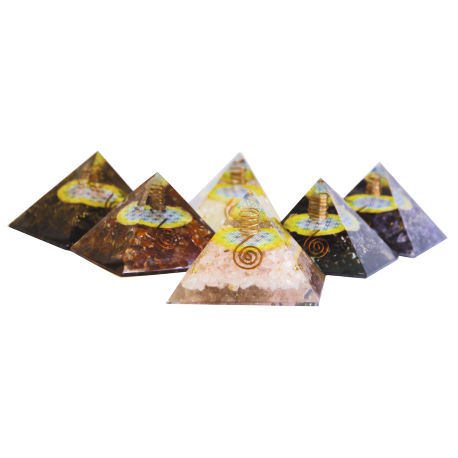 ORGON MINERAL PIRAMIDE FLOR DE LA VIDA 7,5 X 7,5 X 6 CM ORGON MINERAL PIRAMIDE FLOR DE LA VIDA 7,5 X 7,5 X 6 CM