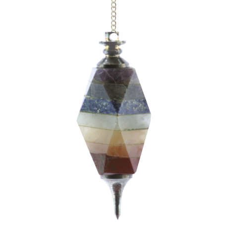 PENDULO CHAKRAS FACETADO 5CM PENDULO CHAKRAS FACETADO 5CM
