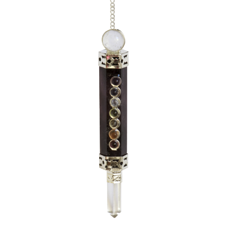 PENDULO CHAKRAS HEXAGONAL AMATISTA 8CM PENDULO CHAKRAS HEXAGONAL AMATISTA 8CM