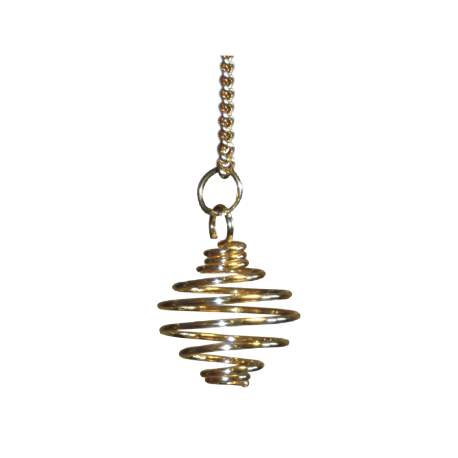 PENDULO DORADO JAULA ESPIRAL 2,5 cm PENDULO DORADO JAULA ESPIRAL 2,5 cm