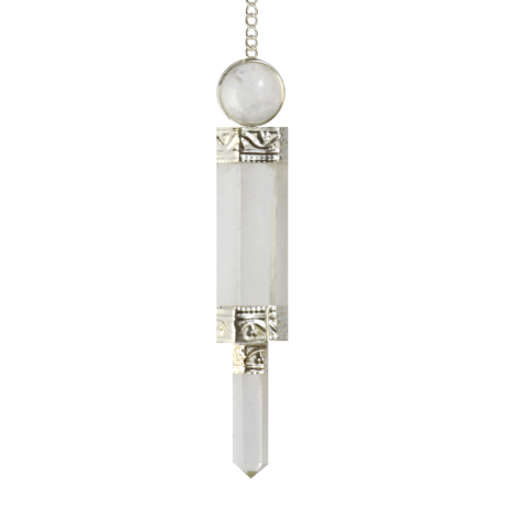 PENDULO HEXAGONO PUNTA BOLA CUARZO CRISTAL 8CM PENDULO HEXAGONO PUNTA BOLA CUARZO CRISTAL 8CM