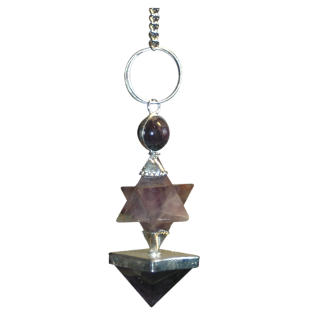 PENDULO MERKABA AMATISTA METAL 6,5 cm PENDULO MERKABA AMATISTA METAL 6,5 cm