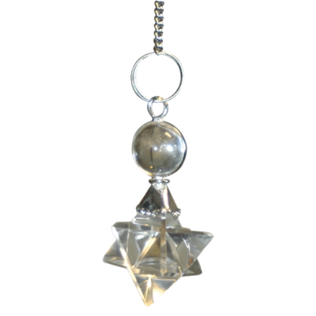 PENDULO MERKABA CUARZO CRISTAL 4cm PENDULO MERKABA CUARZO CRISTAL 4cm