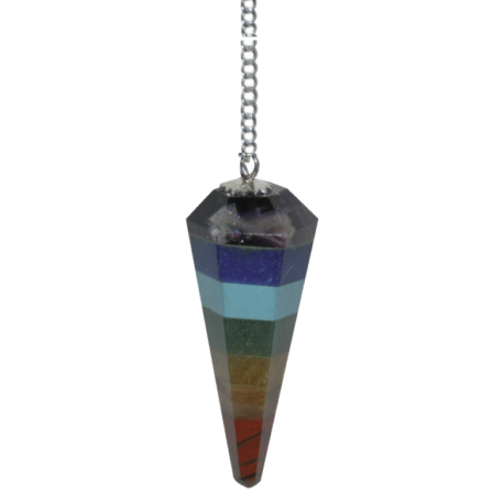 PENDULO PLATEADO SIETE CHAKRAS NO-32 4cm PENDULO PLATEADO SIETE CHAKRAS NO-32 4cm
