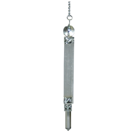 PENDULO SELENITA BOLA PUNTA CUARZO CRISTAL 8CM PENDULO SELENITA BOLA PUNTA CUARZO CRISTAL 8CM