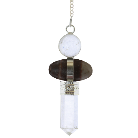 PENDULO SHIVA LINGAM PUNTA BOLA CUARZO CRISTAL 5,5 PENDULO SHIVA LINGAM PUNTA BOLA CUARZO CRISTAL 5,5