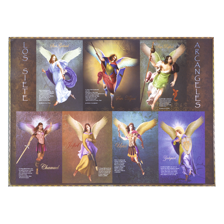 POSTER SIETE ARCANGELES BORDES DORADOS POSTER SIETE ARCANGELES BORDES DORADOS