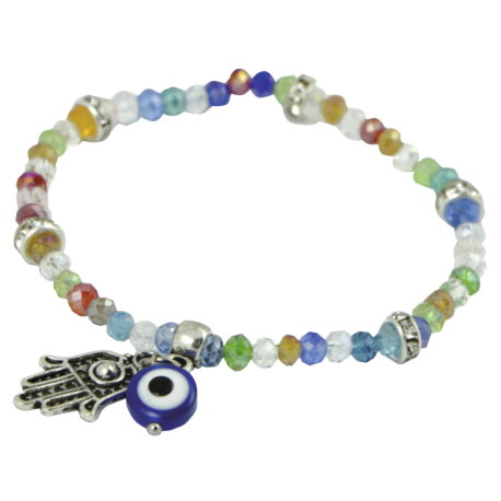 PULSERA CRISTAL OJO TURCO MANO FATIMA PACK 12UNI PULSERA CRISTAL OJO TURCO MANO FATIMA PACK 12UNI