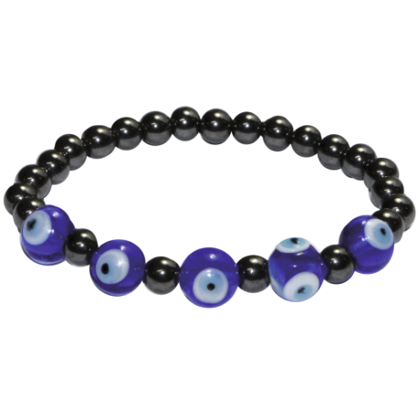 PULSERA OJO TURCO CON HEMATITE PULSERA OJO TURCO CON HEMATITE