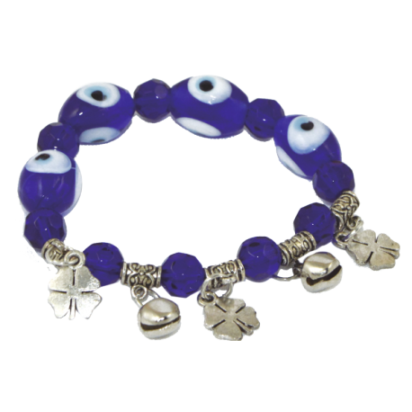 PULSERA OJO TURCO TREBOL/CASCABEL PULSERA OJO TURCO TREBOL/CASCABEL