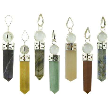 SET CHAKRAS PUNTAS CON BOLA CUARZO CRISTAL 4CM SET CHAKRAS PUNTAS CON BOLA CUARZO CRISTAL 4CM