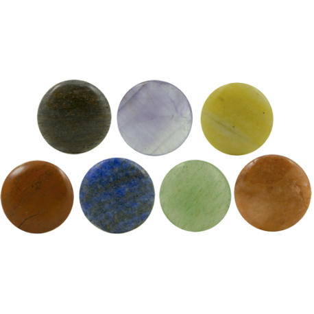 SET CHAKRAS REDONDO CALIBRADO 3CM SET CHAKRAS REDONDO CALIBRADO 3CM
