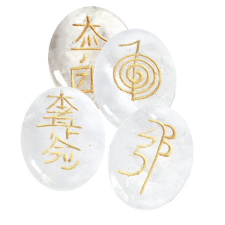 SET SIMBOLOS REIKI CUARZO CRISTAL 4CMX2,5CM SET SIMBOLOS REIKI CUARZO CRISTAL 4CMX2,5CM