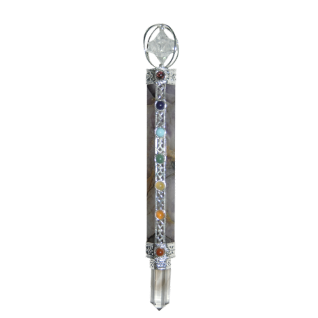 VARITA PODER AMATISTA CHAKRAS HW-10 18,5cm VARITA PODER AMATISTA CHAKRAS HW-10 18,5cm