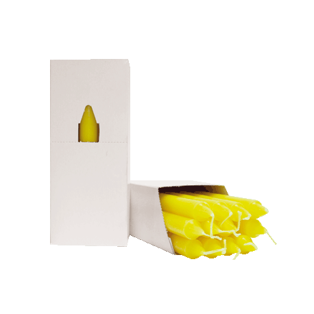 VELA 20 CM AMARILLO CAJA 14/UNI VELA 20 CM AMARILLO CAJA 14/UNI
