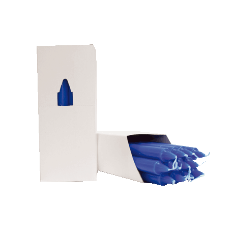 VELA 20 CM AZUL CAJA 14/UNI VELA 20 CM AZUL CAJA 14/UNI