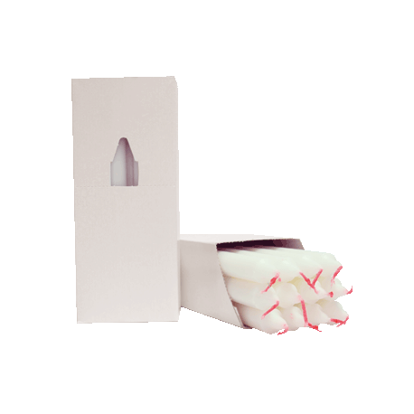 VELA 20 CM BLANCO CAJA 14/UNI VELA 20 CM BLANCO CAJA 14/UNI