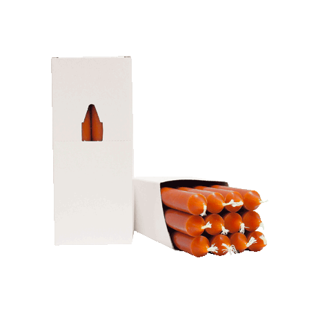 VELA 20 CM NARANJA CAJA 14/UNI VELA 20 CM NARANJA CAJA 14/UNI