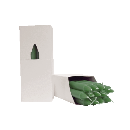 VELA 20 CM VERDE OSCURO CAJA 14/UNI VELA 20 CM VERDE OSCURO CAJA 14/UNI