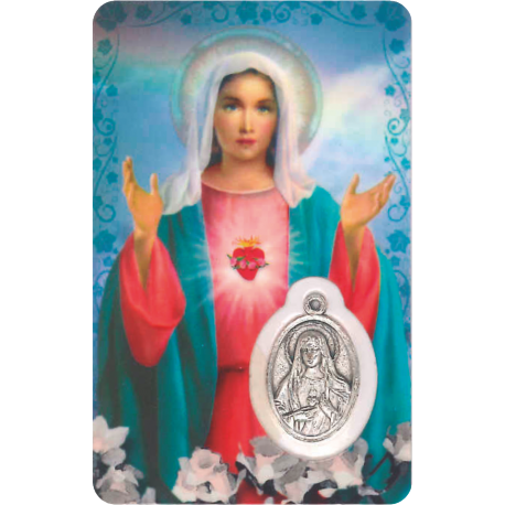 ESTAMPA MEDA SAGRADO CORAZON DE MARIA ESTAMPA MEDA SAGRADO CORAZON DE MARIA