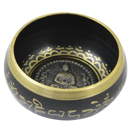 CUENCO TIBETANO TATU LABRADO ORO/NEGRO 12,5CM Ø 700MG A 750MG APROX CUENCO TIBETANO TATU LABRADO ORO/NEGRO 12,5CM Ø 700MG A 750MG APROX