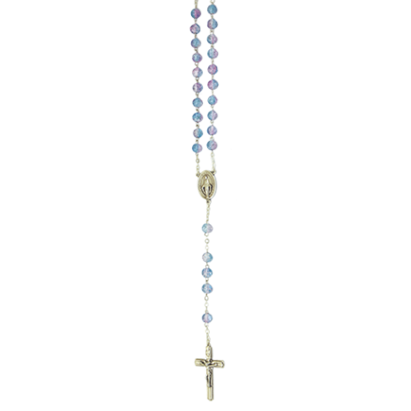 ROSARIO CRISTAL AZUL MORADO ROSARIO CRISTAL AZUL MORADO